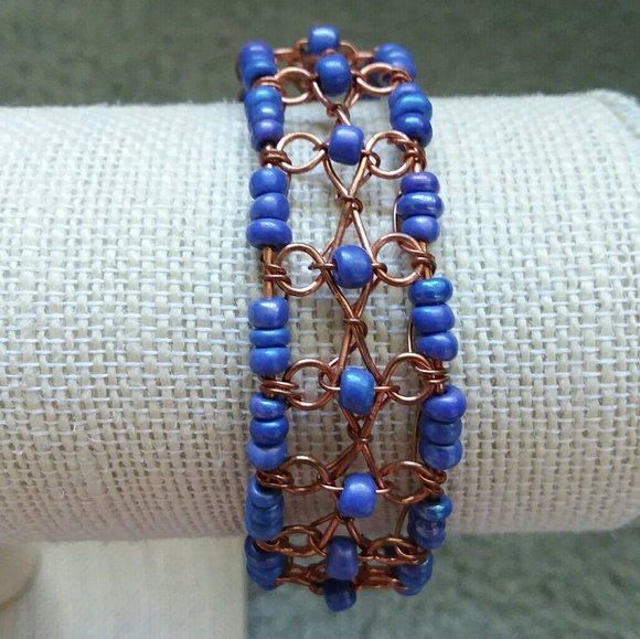 Handmade wire wrap bracelet - Picture 2 of 3